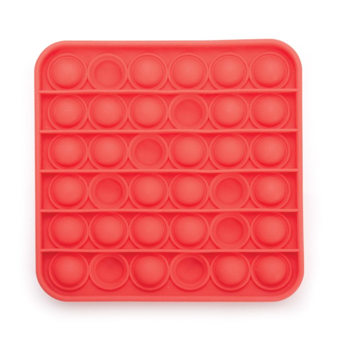 push and pop fidget toy red square